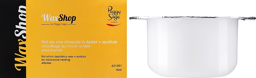 Schüssel mit heißem Wachs zum Enthaaren mit einem Spatel - Peggy Sage Pot Of Hot Depilatory Wax + Spatula — Bild N1