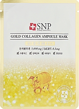 Düfte, Parfümerie und Kosmetik Gesichtsmaske mit Gold und Kollagen - SNP Gold Collagen Ampoule Mask