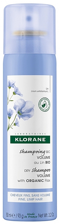 Trockenshampoo für dünnes und volumenloses Haar mit Bio-Flachs - Klorane Volume Fine Hair With Organic Flax — Bild N1