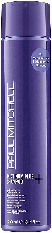 Intensiv tonisierendes Shampoo für blondes Haar - Paul Mitchell Platinum Plus+ Shampoo Medium/Dark & Highlighted Blondes  — Bild N1