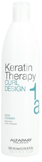 Glättendes Fluid für lockiges und welliges Haar - Alfaparf Keratin Therapy Curl Design Permanent Curling Fluid — Bild 500 ml