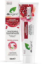 Düfte, Parfümerie und Kosmetik Zahnpasta mit Granatapfel - Dr. Organic Pomegranate Whitening Toothpaste