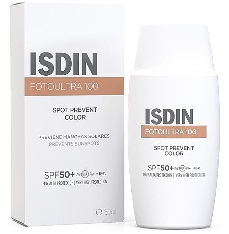 Sonnenschutzfluid für das Gesicht - Isdin Fotoultra 100 Spot Prevent Colour SPF 50+ — Bild N1