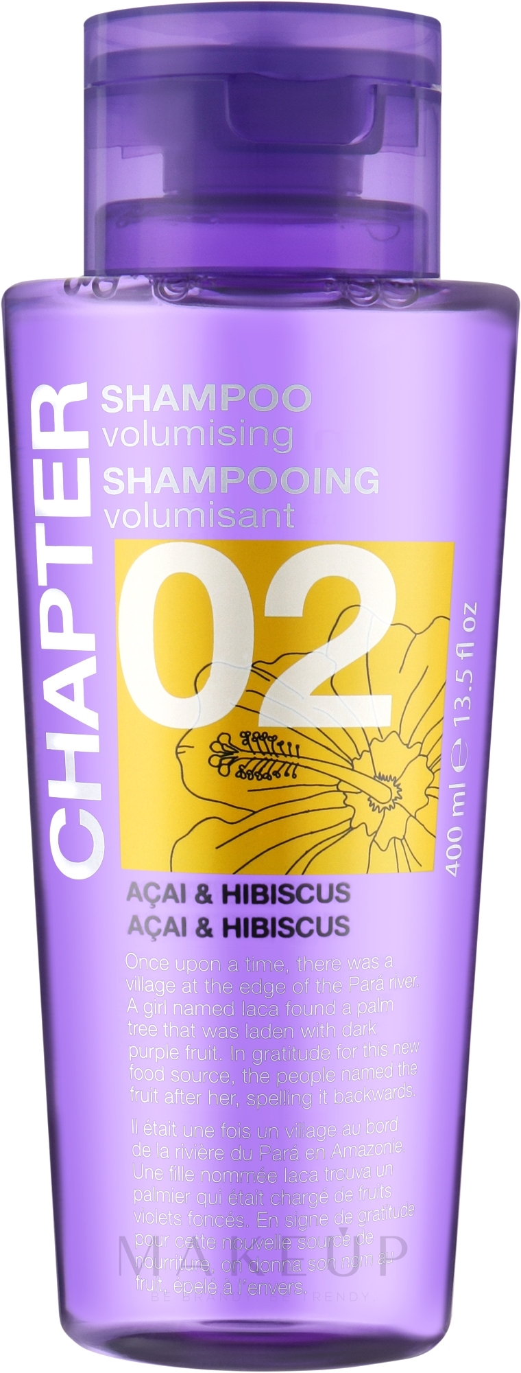 Feuchtigkeitsspendendes Haarshampoo mit Acai und Hibiskus für Volumen - Mades Cosmetics Chapter 02 Acai & Hibiscus Shampoo — Bild 400 ml