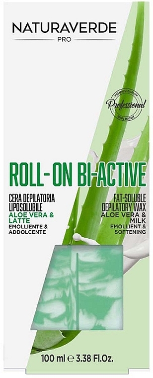Breiter Roll-on-Wachsapplikator für den Körper - Naturaverde Pro Roll-On Bi-Active With Aloe Vera And Milk  — Bild N1
