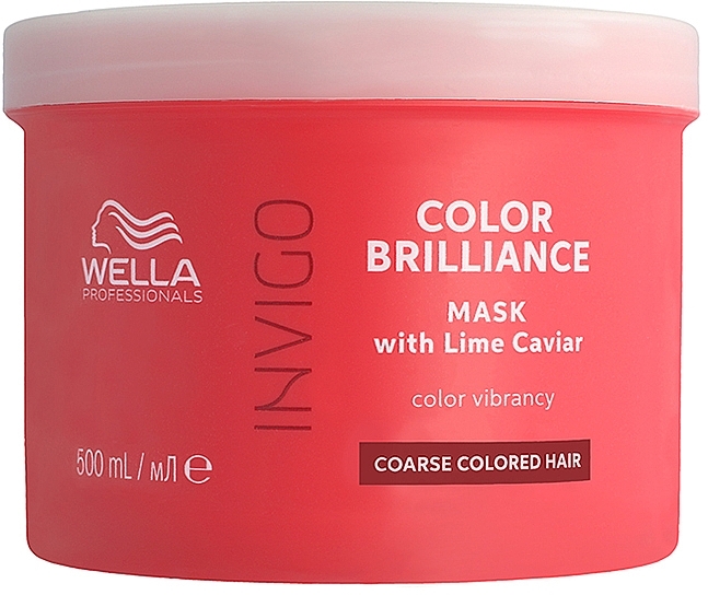 Haarmaske für coloriertes und widerspenstiges Haar mit Limettenkaviar - Wella Professionals Invigo Color Brilliance Vibrant Color Mask Coarse — Bild N3