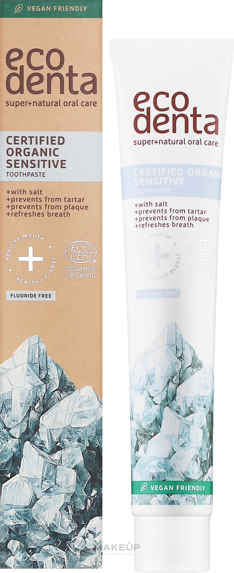 Zahnpasta mit natürlichem Salz für empfindliche Zähne und Zahnfleisch - Ecodenta Cosmos Organic Salt Toothpaste — Bild 75 ml