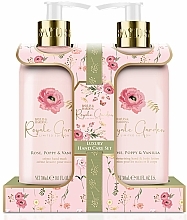 Set - Baylis & Harding Royale Garden Rose, Poppy & Vanilla Luxury Hand Care Gift Set (h/soap/300ml + b/h/lot/300ml) — Bild N1