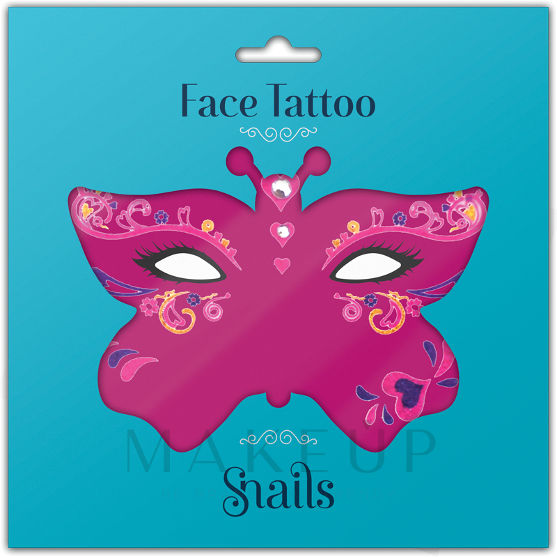 Gesichtstattoo - Snails Face Tattoo (1 St.) — Bild Queen of Hearts