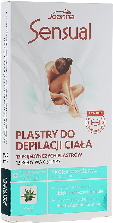 Enthaarungswachsstreifen für den Körper mit Aloeextrakt - Joanna Sensual Dipilatory Body Strips