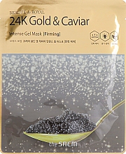 Intensive Gelmaske mit Extrakten aus goldenem und schwarzem Kaviar - The Saem Beaute de Royal 24K Gold & Caviar Intense Gel Mask — Bild N1