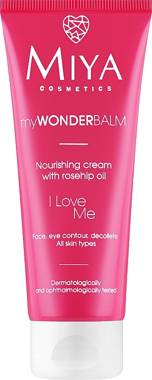 Nährende Gesichtscreme mit Rosenöl und Vitamin E - Miya Cosmetics My Wonder Balm I Love Me Face Cream