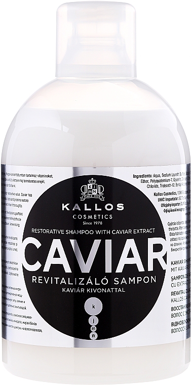Shampoo zur Revitalisierung mit Kaviarextrakt - Kallos Cosmetics Caviar Shampoo