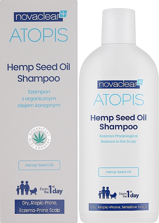 Shampoo mit Bio Hanföl - Novaclear Atopis Hemp Seed Oil Shampoo — Bild N2