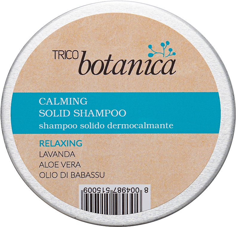 Entspannendes festes Haarshampoo mit Aloe Vera, Lavendel und Babassuöl - Trico Botanica Calming Solid Shampoo Relaxing — Bild N1