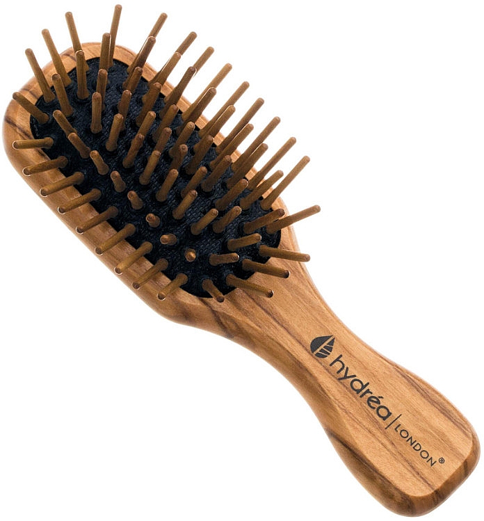 Antistatische Mini-Haarbürste aus Olivenholz - Hydrea London Olive Wood Mini Anti-Static Hair Brush — Bild N1