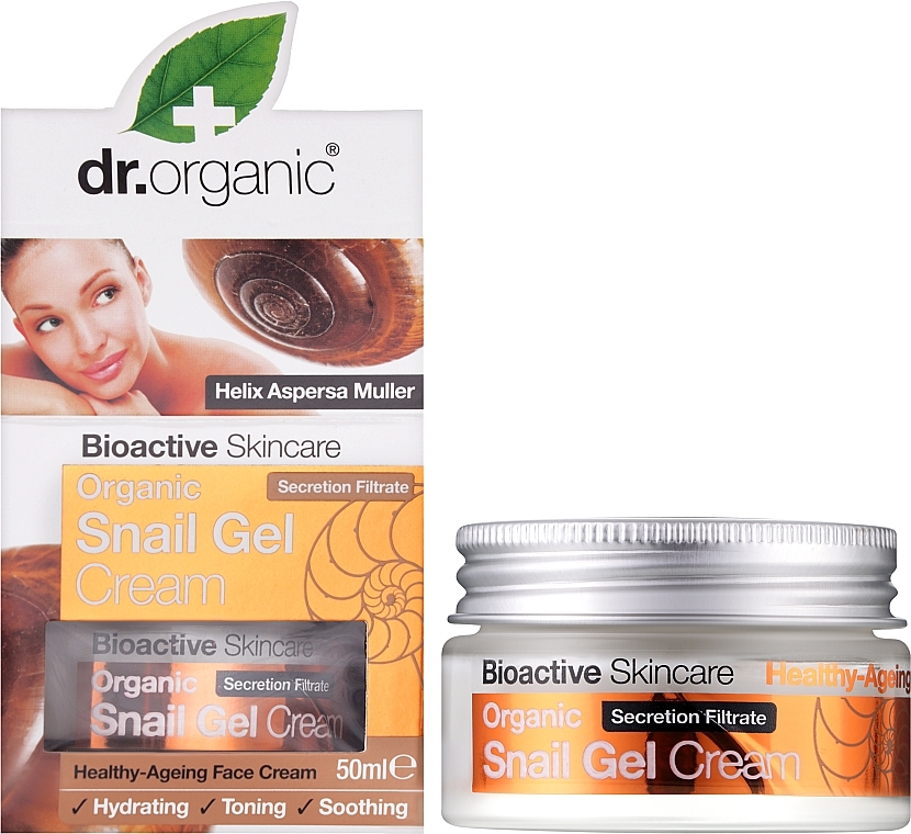 Anti-Aging Gel-Creme für das Gesicht mit Schneckenschleim-Extrakt - Dr. Organic Bioactive Skincare Snail Gel Cream — Bild N3