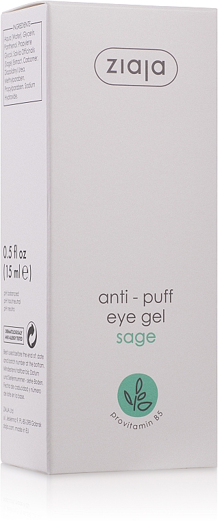 Augengel gegen Schwellungen mit Salbei-Extrakt - Ziaja Anti-Puff Sage Eye Gel 