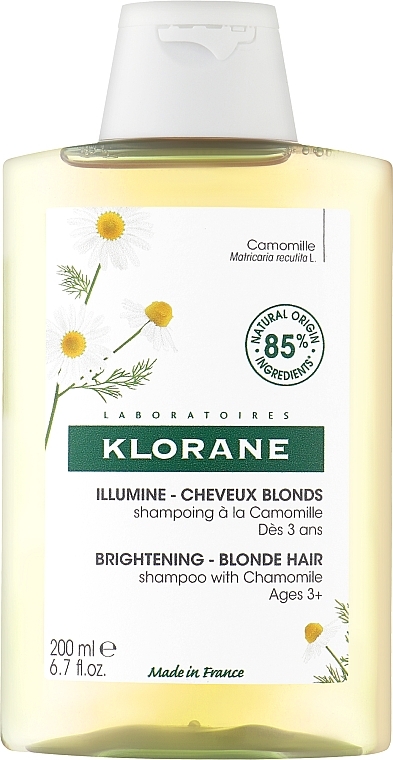 Volumen-Shampoo für blondes Haar mit Kamillenextrakt - Klorane Shampoo with Chamomile Extract