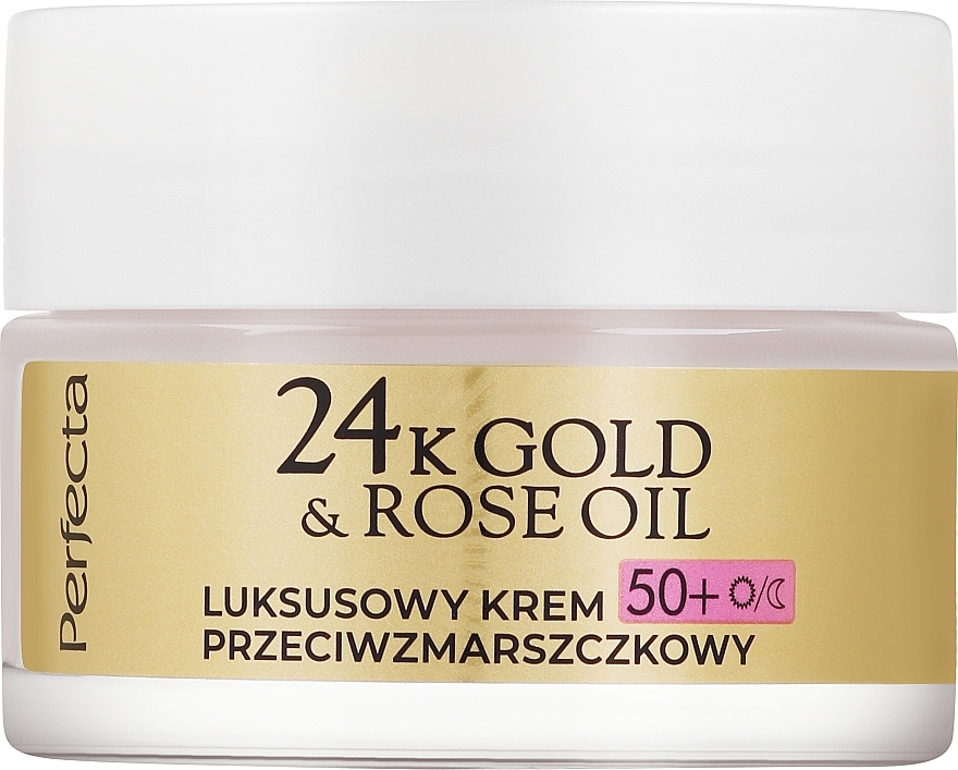 Anti-Falten-Gesichtscreme - Perfecta 24k Gold & Rose Oil Anti-Wrincle Cream 50+  — Bild N2