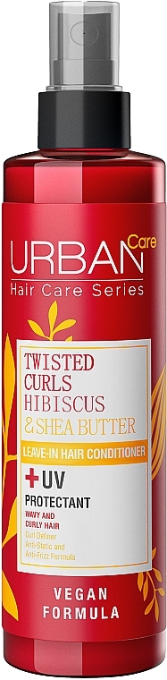 Zweiphasen-Haarspülung mit Hibiskus und Sheabutter - Urban Pure Twisted Curls Hibiscus & Shea Butter Leave In Conditioner  — Bild N2