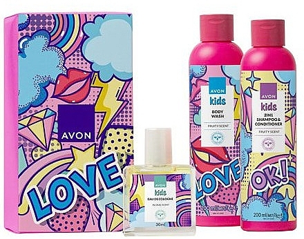 Set (Shampoo 12 ml+ Conditioner 12 ml) - Avon Kids Girl Set  (shmp/gel/200ml + sh/gel/200ml + cologne/30ml) — Bild N1