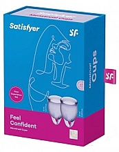 Menstruationstasse violett 2 St. - Satisfyer Feel Confident Menstrual Cups Lila — Bild N2