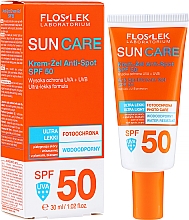 Wasserfestes Sonnenschutzcreme-Gel für das Gesicht SPF 50 - Floslek Sun Care Anti-Spot SPF 50 — Foto N2