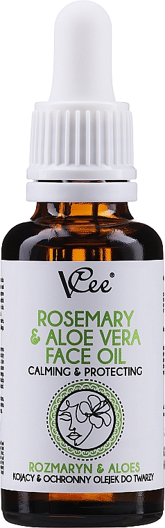 Gesichtsöl mit Rosmarin und Aloe - VCee Rosemary & Aloe Face Oil Calming & Protecting — Bild N1