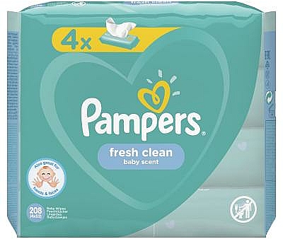 Feuchttücher für Kinder 4x52 St. - Pampers Natural Clean Wipes — Bild N1