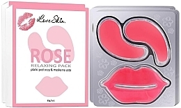 Düfte, Parfümerie und Kosmetik Hydrogel-Patches für Augen und Lippen mit natürlichen Rosenextrakten - Love Skin Rose Relaxing Pack