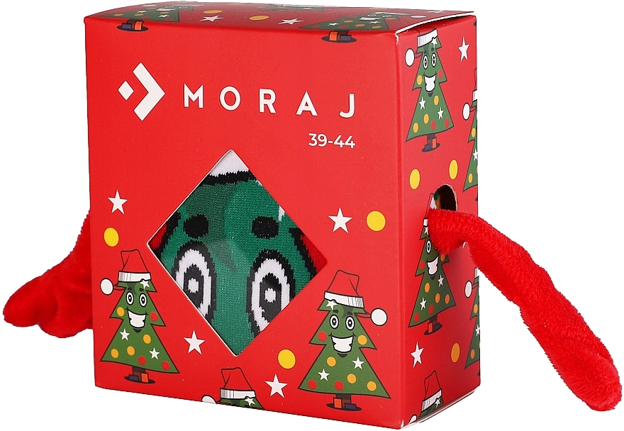 Weihnachtssocken mit Magnet in einer dekorativen Box Friendsy, CSLS250-014, rot mit Weihnachtsbaum - Moraj — Bild N1