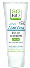 Düfte, Parfümerie und Kosmetik Mattierende Tagescreme für fettige und Mischhaut mit Aloe vera - So'Bio Etic Mattifying Day Cream
