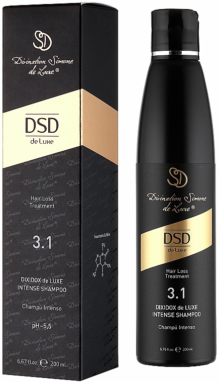 Intensives Shampoo gegen Haarausfall und zum Wachstum mit Koffein № 3.1 - Divination Simone De Luxe Dixidox DeLuxe Intense Shampoo