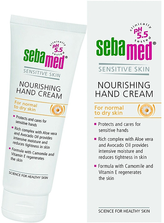 Pflegende Handcreme für normale bis trockene Haut - Sebamed Hand And Nail Cream Protective With Vit E And Cammomile — Bild N1