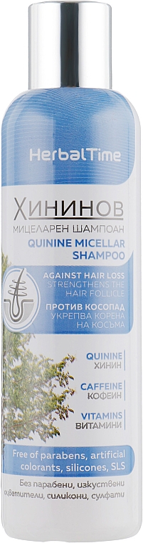 Mizellen-Shampoo mit Chinin - Herbal Time Anti Loss Micellar Shampoo — Bild N1