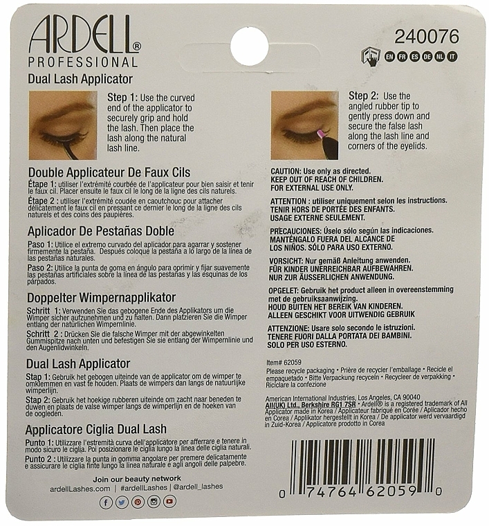 Doppelter Wimpernapplikator - Ardell Dual Lash Applicator — Bild N2