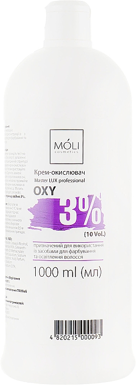 Oxidationsemulsion 3% - Moli Cosmetics Oxy 3% (10 Vol.) — Bild N1