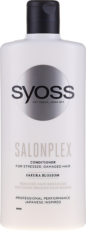 Haarspülung für gestresstes und strapaziertes Haar - Syoss Salon Plex Sakura Blossom Conditioner — Bild N1