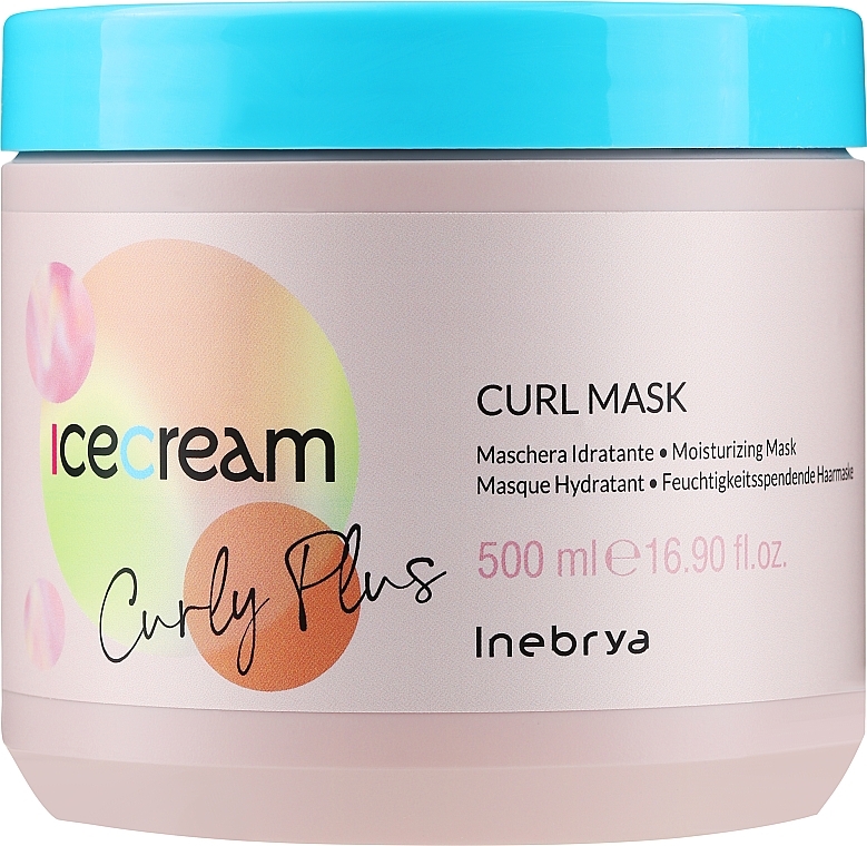 Feuchtigkeitsspendende Haarmaske für lockiges Haar - Inebrya Ice Cream Curl Plus Curl Mask — Bild N1