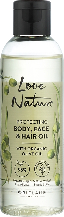 Schützendes Öl für Körper, Gesicht und Haare mit Bio-Oliven - Oriflame Love Nature Protecing Body Face And Hair Oil  — Bild N1