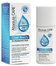 Düfte, Parfümerie und Kosmetik Augencreme gegen Schwellungen - Absolute Care Clean Beauty 4X Hyaluronic Acid Anti-Puffiness Eye Cream