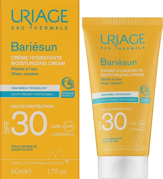 Sonnenschutzcreme für das Gesicht - Uriage Bariesun Moisturising Cream High Protection SPF30+ — Bild N2
