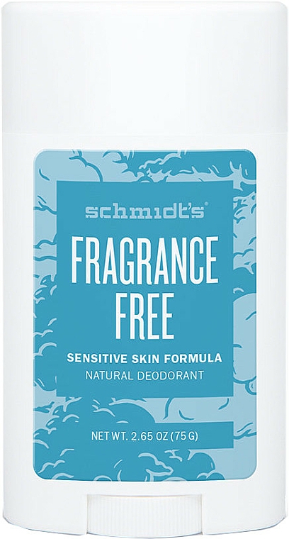 Natürlicher Deostick für empfindliche Haut - Schmidt's Deodorant Sensitive Skin Fragrance Free Stick — Bild N1