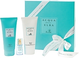 Düfte, Parfümerie und Kosmetik Acqua Dell Elba Blu - Duftset (Eau de Parfum Mini 15ml + Körpercreme 200ml + Duschgel 200ml) 