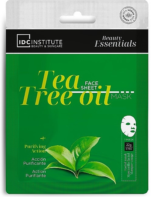 Gesichtsmaske mit Teebaumöl - IDC Institute Tea Tree Oil Ultra Fine Face Mask — Bild N1