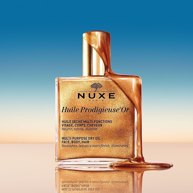 Nährendes glänzendes Trockenöl für Gesicht, Körper und Haare - Nuxe Huile Prodigieuse Multi-Purpose Care Multi-Usage Dry Oil Golden Shimmer — Bild N3