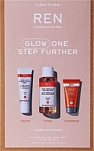 Düfte, Parfümerie und Kosmetik Set - Ren Clean Skincare Glow One Step Further (mask/15 ml + tonic/50ml + cream/10 ml)