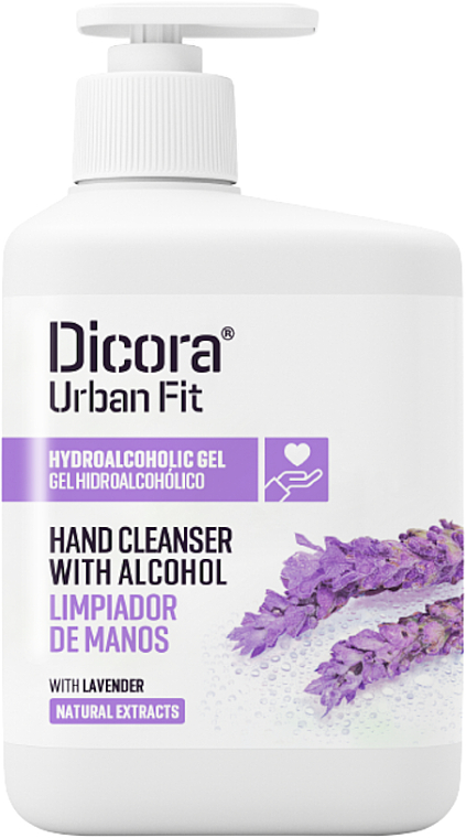 Reinigungsgel für Hände ohne Spülung Lavendel - Dicora Urban Fit Hydroalcoholic Gel Hand Cleanser With Alcohol — Bild N1