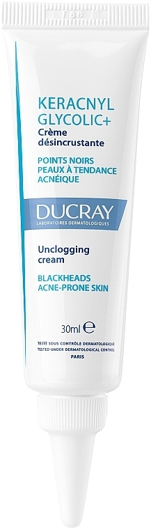 Gesichtscreme mit Glykolsäure gegen Mitesser - Ducray Keracnyl Glycolic + Unclogging Cream — Bild N1